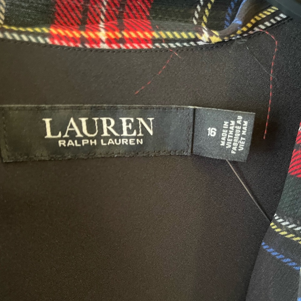 RALPH LAUREN TARTAN DROP-WAIST DRESS - Picture 6 of 6